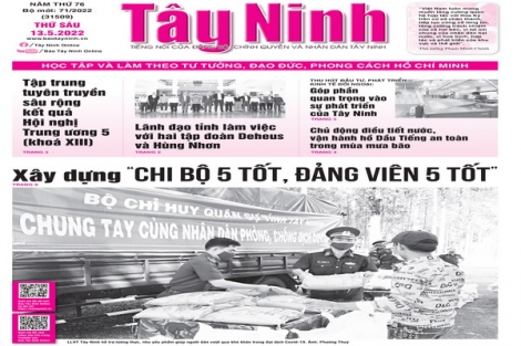 Điểm báo in Tây Ninh ngày 13.05.2022