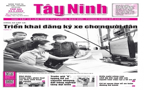 Điểm báo in Tây Ninh ngày 23.05.2022