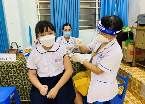 Thành phố Tây Ninh: Đẩy mạnh tiêm vaccine phòng Covid-19 cho trẻ từ 5 đến dưới 12 tuổi