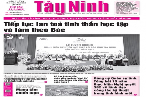 Điểm báo in Tây Ninh ngày 27.05.2022