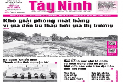 Điểm báo in Tây Ninh ngày 30.05.2022
