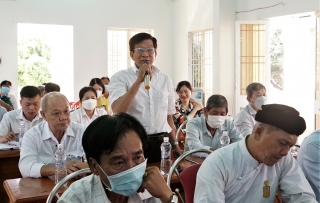 Bí thư Tỉnh uỷ, Chủ tịch HĐND tỉnh Nguyễn Thành Tâm tiếp xúc cử tri phường Hiệp Ninh