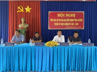 Đại biểu HĐND tỉnh, huyện tiếp xúc cử tri xã Mỏ Công