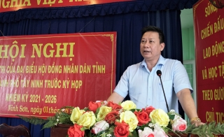 Chủ tịch UBND tỉnh Nguyễn Thanh Ngọc tiếp xúc cử tri phường Ninh Sơn
