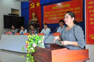Đại biểu HĐND hai cấp tiếp xúc cử tri thị trấn Tân Châu