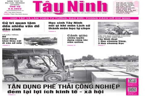 Điểm báo in Tây Ninh ngày 08.06.2022