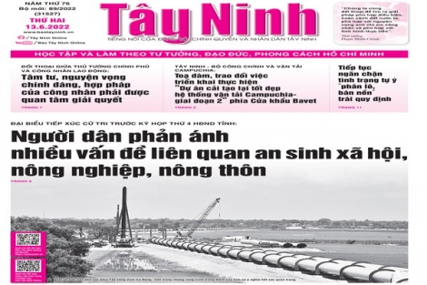 Điểm báo in Tây Ninh ngày 13.06.2022