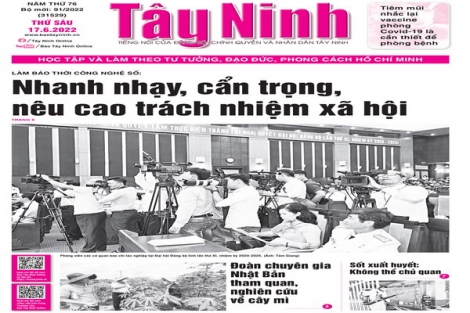 Điểm báo in Tây Ninh ngày 17.06.2022