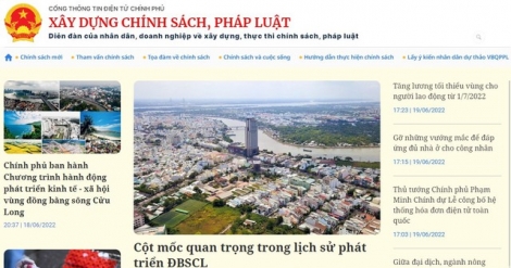 Cổng Thông tin điện tử Chính phủ ra mắt chuyên trang "XÂY DỰNG CHÍNH SÁCH, PHÁP LUẬT"