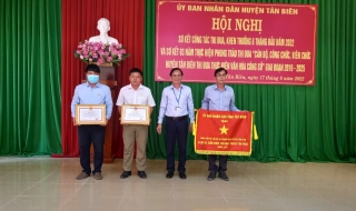 Tân Biên: Sơ kết công tác thi đua khen thưởng 6 tháng đầu năm 2022