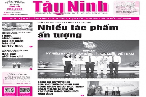 Điểm báo in Tây Ninh ngày 22.06.2022