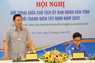 Hội nghị đối thoại giữa Chủ tịch UBND tỉnh với thanh niên tỉnh Tây Ninh năm 2022