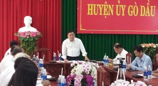 Ban Tuyên giáo Tỉnh ủy: Khảo sát công tác tuyên giáo cụm huyện Gò Dầu, Bến Cầu và thị xã Trảng Bàng