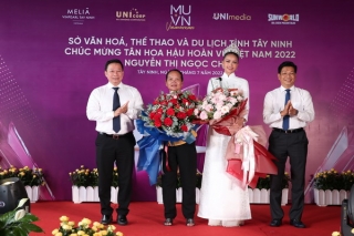 Hoa Hậu Hoàn Vũ Việt Nam 2022-Nguyễn Thị Ngọc Châu về Tây Ninh