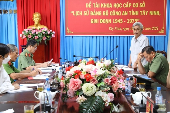 Công an Tây Ninh nghiệm thu Đề tài khoa học lịch sử cấp cơ sở