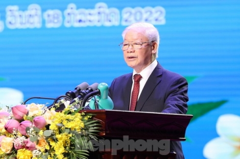 Tổng Bí thư Nguyễn Phú Trọng: 'Tình đoàn kết Việt Nam - Lào là tài sản chung vô giá'
