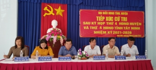 Ông Trương Nhật Quang- Trưởng Ban Dân vận Tỉnh uỷ: Tiếp xúc cử tri xã Phước Đông và Bàu Đồn huyện Gò Dầu