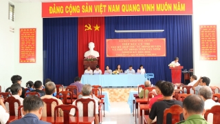 Trưởng Ban Dân vận Tỉnh uỷ Trương Nhật Quang: Tiếp xúc cử tri xã Thanh Phước, huyện Gò Dầu