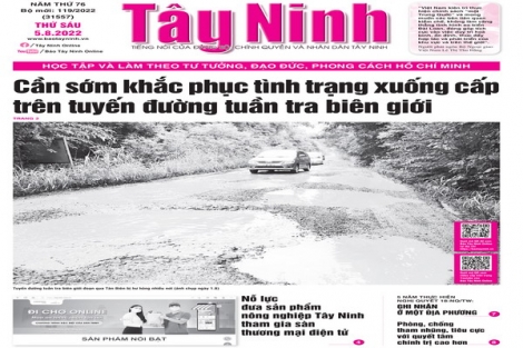 Điểm báo in Tây Ninh ngày 05.08.2022