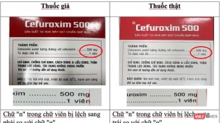 Cảnh báo: Xuất hiện thuốc kháng sinh CEFUROXIM 500 giả trên thị trường