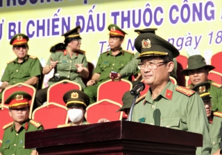 Công bố quyết định thành lập Trung đoàn Cảnh sát cơ động dự bị chiến đấu thuộc Công an tỉnh Tây Ninh