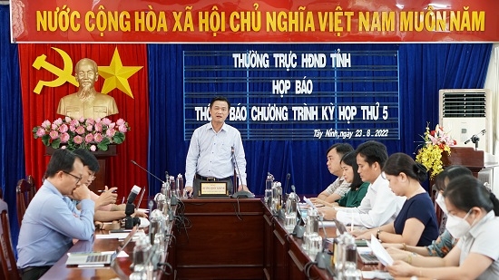 Thông báo chương trình kỳ họp thứ 5 HĐND tỉnh