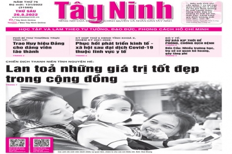 Điểm báo in Tây Ninh ngày 26.08.2022