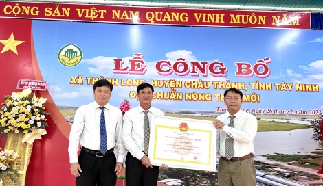 Châu Thành: Công nhận xã Thành Long đạt chuẩn nông thôn mới