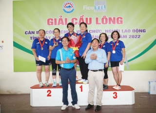Kết thúc Giải cầu lông cán bộ, công chức, viên chức người lao động tỉnh Tây Ninh- Cup Xi măng Fico năm 2022
