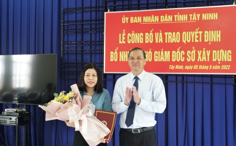 Bà Nguyễn Thị Thuý Nga được bổ nhiệm giữ chức vụ Phó Giám đốc Sở Xây dựng