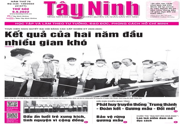 Điểm báo in Tây Ninh ngày 09.09.2022