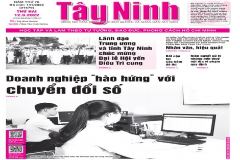 Điểm báo in Tây Ninh ngày 12.09.2022