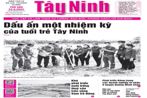 Điểm báo in Tây Ninh ngày 23.09.2022