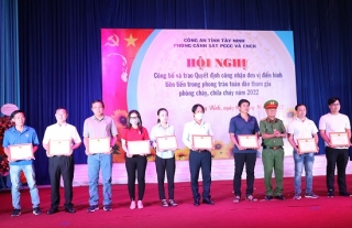 Công an Tây Ninh: Quyết định công nhận điển hình tiên tiến về PCCC năm 2022