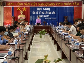 Tân Biên: Giao ban công tác tổ chức xây dựng Đảng 9 tháng năm 2022