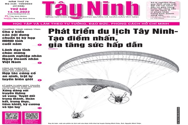 Điểm báo in Tây Ninh ngày 14.10.2022