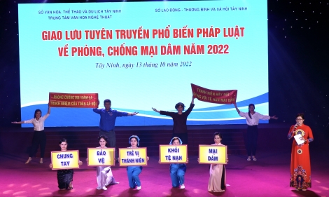 Giao lưu tuyên truyền phổ biến pháp luật về phòng, chống mại dâm năm 2022.