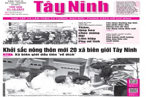 Điểm báo in Tây Ninh ngày 21.10.2022