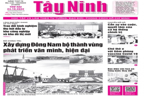 Điểm báo in Tây Ninh ngày 24.10.2022