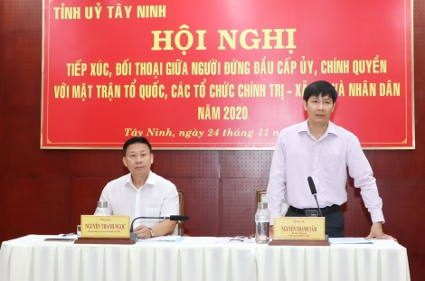 Dự kiến ngày 25.11.2022: Người đứng đầu cấp uỷ, chính quyền tỉnh tiếp xúc, đối thoại trực tiếp với MTTQ, các tổ chức chính trị - xã hội và nhân dân