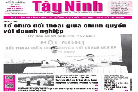 Điểm báo in Tây Ninh ngày 28.10.2022