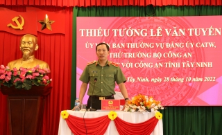 Công an Tây Ninh bảo đảm ANTT và công tác tài chính, hậu cần, kỹ thuật phục vụ tốt nhiệm vụ bảo vệ ANTQ