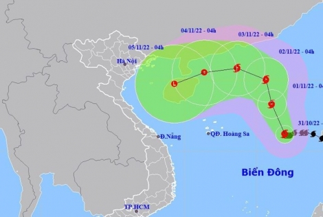 Bão số 7 liên tục đổi hướng, di chuyển rất chậm, diễn biến phức tạp