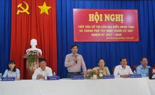 Bí thư Tỉnh uỷ Nguyễn Thành Tâm: Mong muốn cử tri tiếp tục chia sẻ, đồng hành với chính quyền địa phương