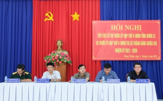 Đại biểu HĐND tỉnh, thị xã Trảng Bàng tiếp xúc cử tri xã Hưng Thuận