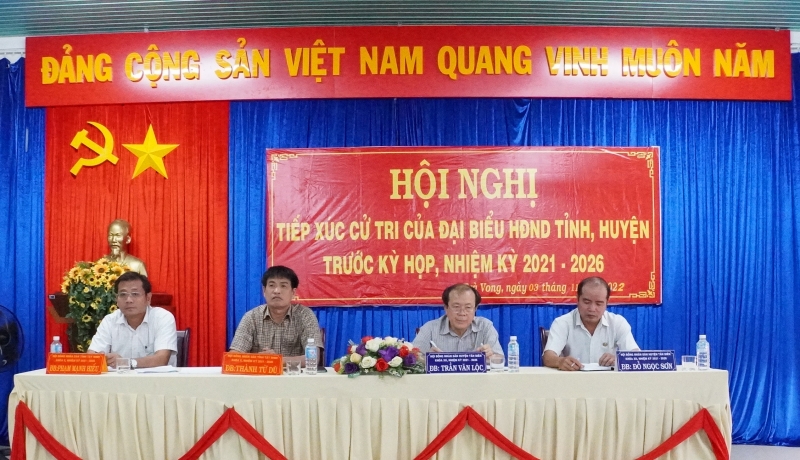 Đại biểu HĐND tỉnh huyện TXCT xã Trà Vong trước kỳ họp