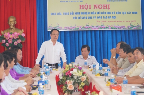 Ngành Giáo dục Hà Nội giao lưu, trao đổi, học tập kinh nghiệm với ngành Giáo dục Tây Ninh