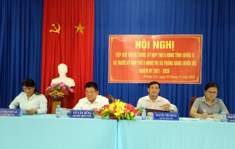 Đại biểu HĐND 2 cấp tiếp xúc cử tri thị xã Trảng Bàng
