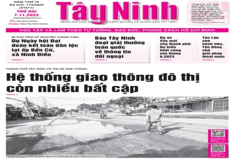 Điểm báo in Tây Ninh ngày 07.11.2022
