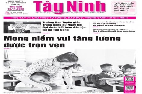 Điểm báo in Tây Ninh ngày 18.11.2022